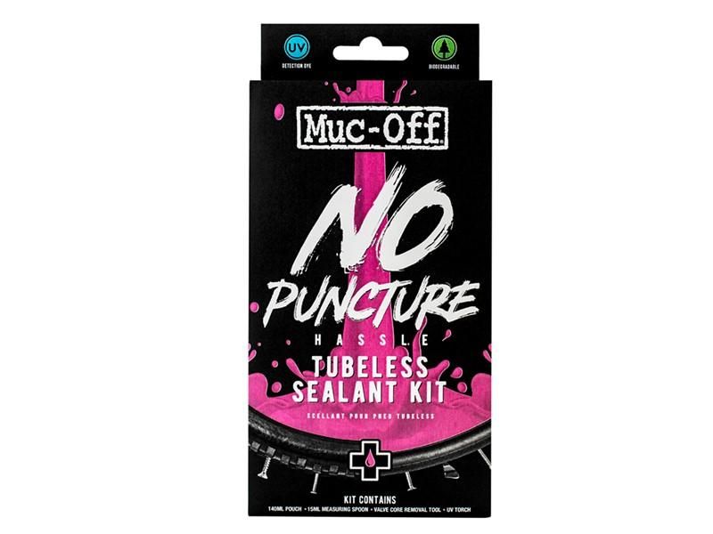 MUC-OFF No Puncture Hassle Tubeless Sealant Kit 140ml MUC-OFF No puncture hassle tubeless litku on aarimmilleen