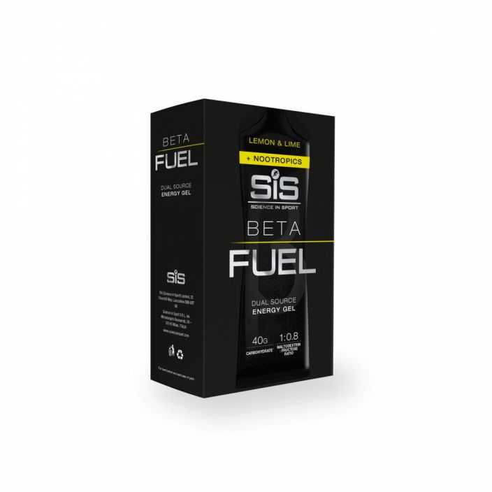 Sis Beta Fuel + Nootropics Geeli 6-pack Sitruuna &amp; Lime SIS Beta Fuel + Nootropics geeli. Pakkaus sisaltaa 6 kpl 60 ml